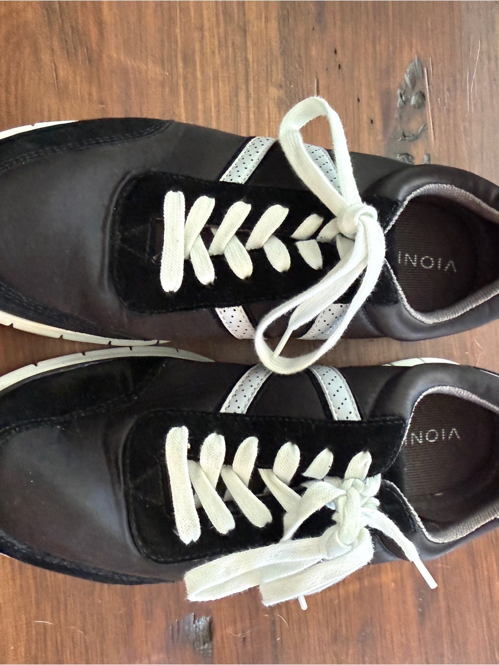 Vionic womens Black Sneakers with White Accents